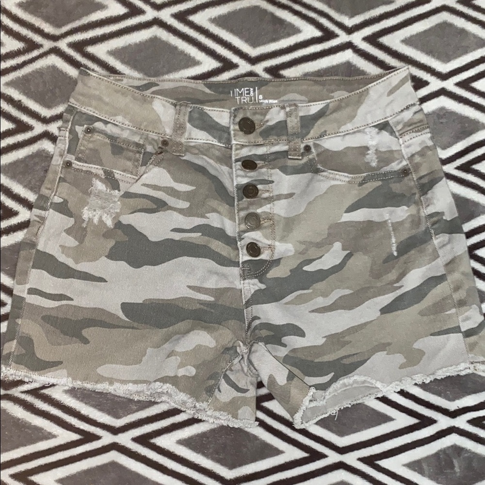 True Religion Women's Camouflage Shorts